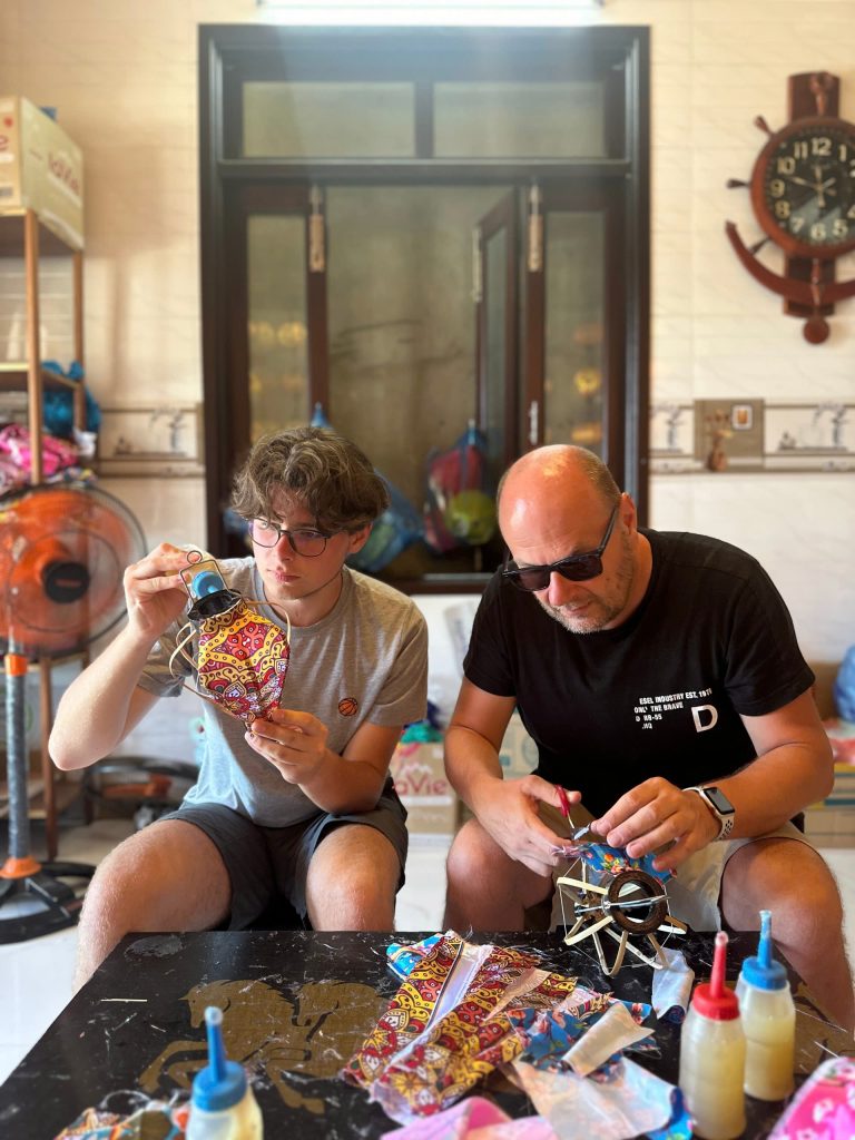 lantern making workspace